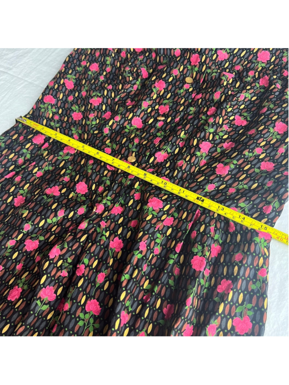 Vintage 90s Cottagecore Floral Button Front Dress Teacher Prairie Whimsigoth - Picture 9 of 12